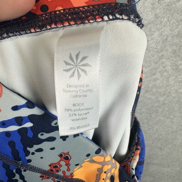 Athleta Women's Lava Sonar Printed Multicolored High Waist Leggings Size S Retro - Picture 8 of 11